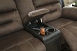 Earhart Reclining Loveseat with Console-Chestnut