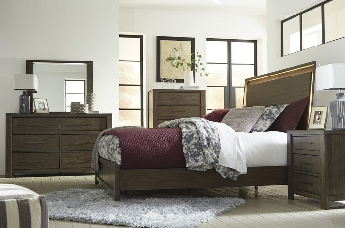 Camilone - Dark Gray Queen Bed