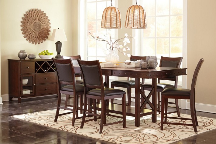 Collenburg - Counter Table w/ 6 Barstools