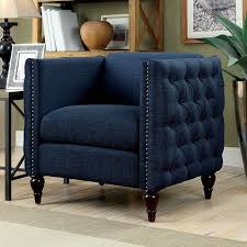 Emer - Blue Tufted Chair