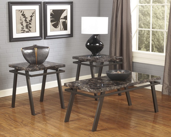 Denjia - Bronze Finish 3Pc Occasional Set