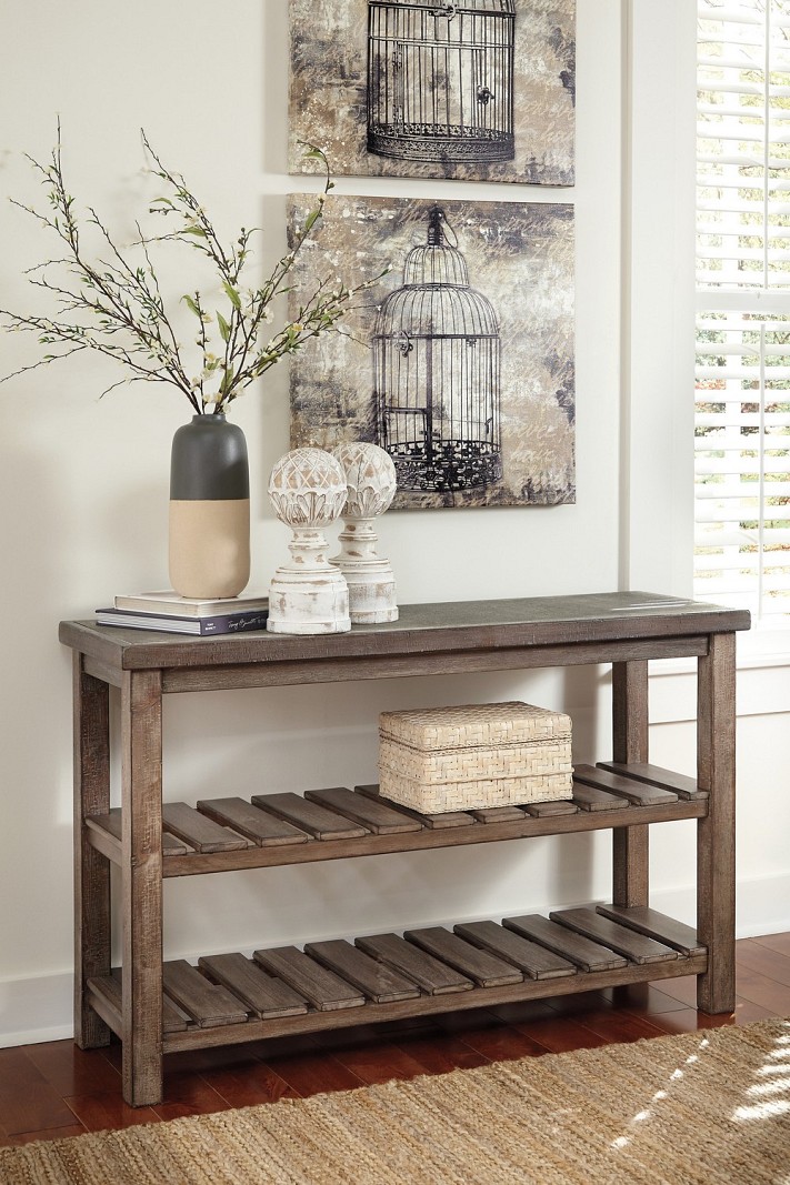 Vennilux - Gray/Brown Sofa Table