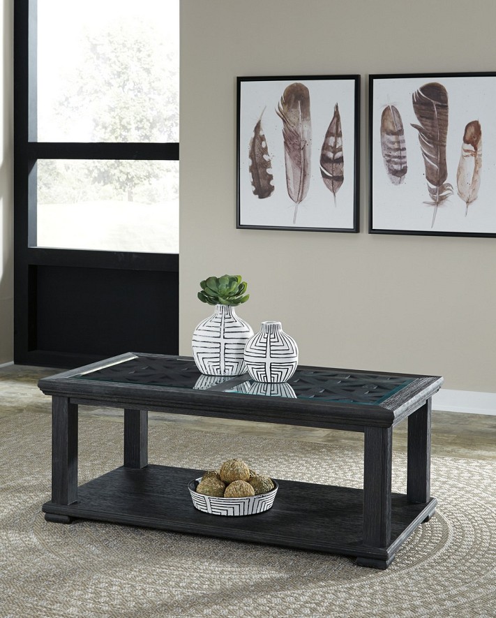 Tyler Creek - Black Cocktail Table