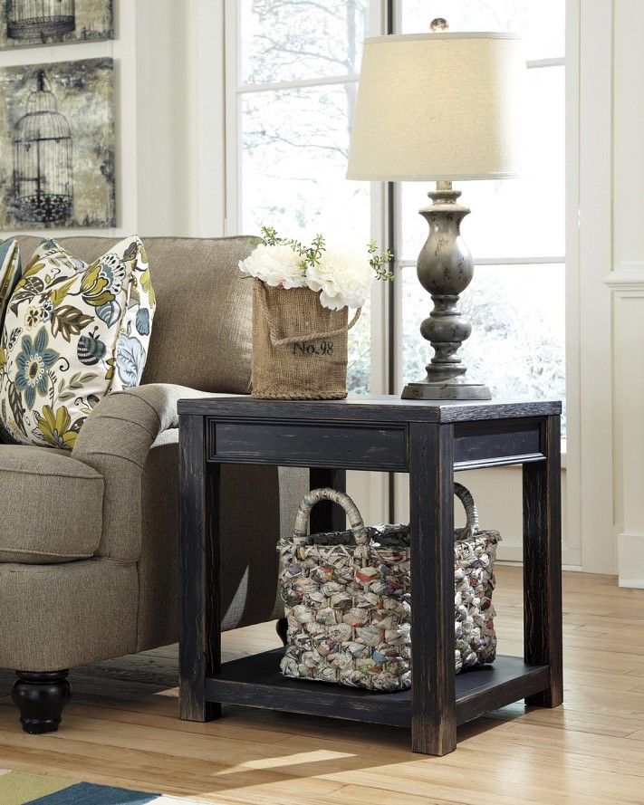 Gavelston - Black End Table