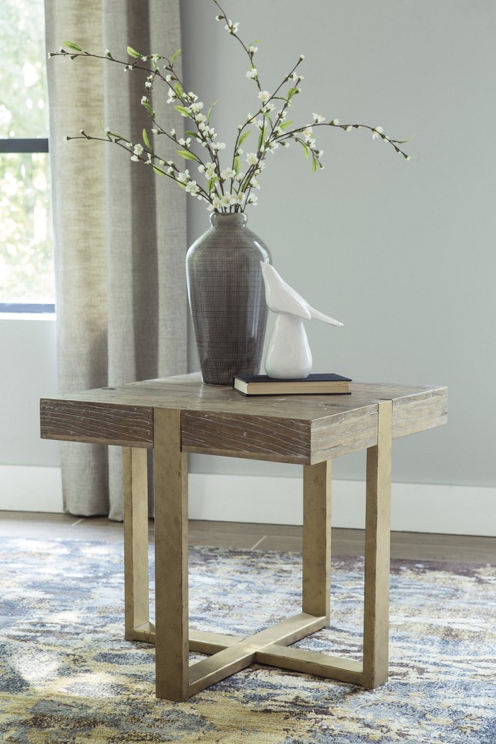 Paluxy - Lt Brown Sq End Table