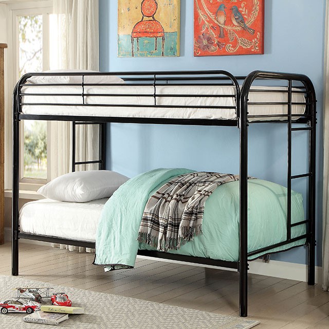 Opal - Black Twin/Twin Bunk Bed