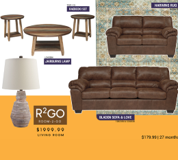 $1999 Blade Coffe Sofa & Love Room 2 Go